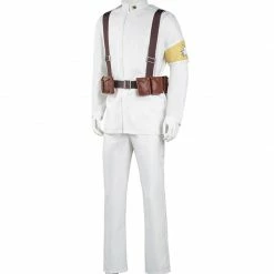Auscosplay Anime Costume Attack On Titan S4 Marley Eldian Army Cosplay Costume White Uniform