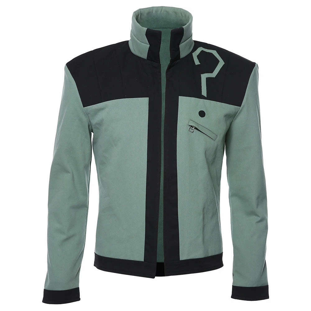 Auscosplay DC Young Justice Riddler Cosplay Costume Only Jacket Movie Costume 3 Auscosplay DC Young Justice Riddler Cosplay Costume Only Jacket Movie Costume