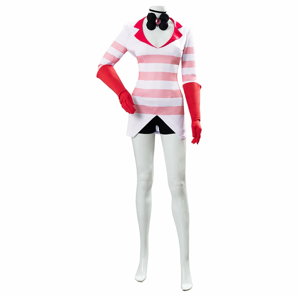 Auscosplay Anime Costume Hazbin Hotel Angel Dust Cosplay Costume Uniform 3 Auscosplay Anime Costume Hazbin Hotel Angel Dust Cosplay Costume Uniform