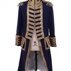 Auscosplay Mens 18th Century Tuxedo Royal Military Costume Colonial Jacket Medieval Renaissance Costumes