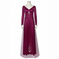 Auscosplay Prince & Princess Costume Elsa Queen Costume Outfit Fancy Party Dress