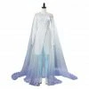 Auscosplay Elsa Snow Queen Cosplay Costume Gown White Dress
