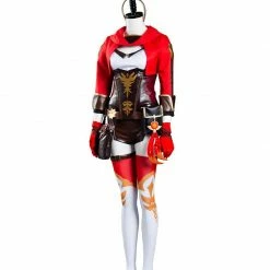 Auscosplay Genshin Impact Amber Cosplay Costume 10 Auscosplay Genshin Impact Amber Cosplay Costume