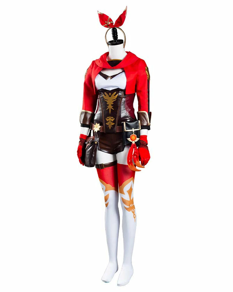 Auscosplay Genshin Impact Amber Cosplay Costume 6 Auscosplay Genshin Impact Amber Cosplay Costume
