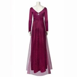 Auscosplay Prince & Princess Costume Elsa Queen Costume Outfit Fancy Party Dress