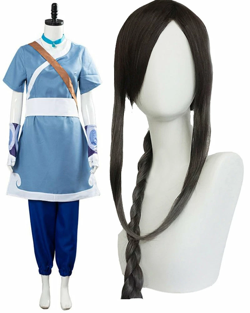 Auscosplay Avatar The Last Airbender Katara Cosplay Costume Kid Adult Suit Anime Costume 3 Auscosplay Avatar The Last Airbender Katara Cosplay Costume Kid Adult Suit Anime Costume