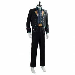Auscosplay Movie Costume Prince Kristoff Costume Cospaly Black Outfit