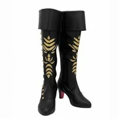 Auscosplay Princess Anna Cosplay Shoes Boots Black Fancy Party Shoes 7 Auscosplay Princess Anna Cosplay Shoes Boots Black Fancy Party Shoes