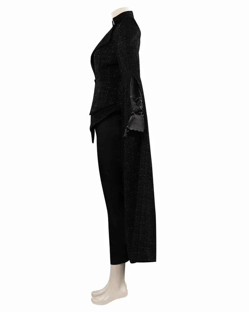 Auscosplay Movie Costume Cruella Cosplay Costume Black Outfit 7 Auscosplay Movie Costume Cruella Cosplay Costume Black Outfit