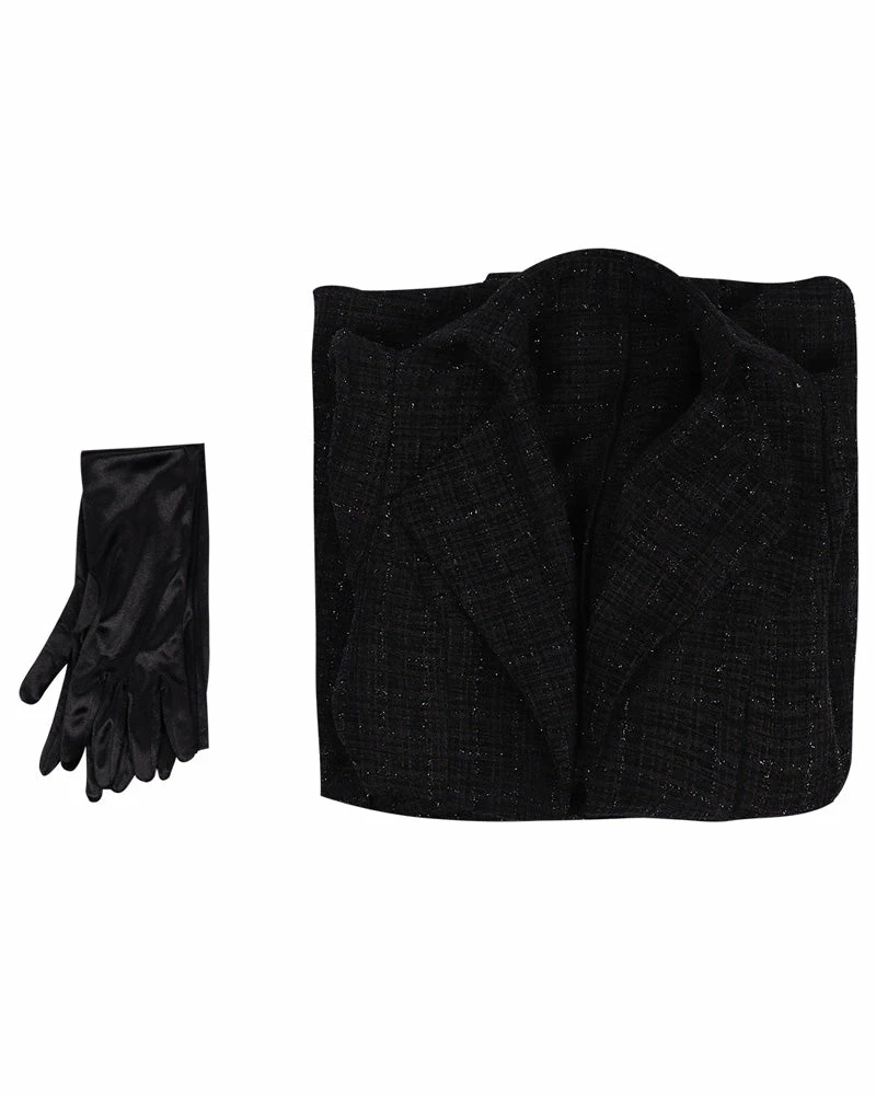 Auscosplay Movie Costume Cruella Cosplay Costume Black Outfit 9 Auscosplay Movie Costume Cruella Cosplay Costume Black Outfit