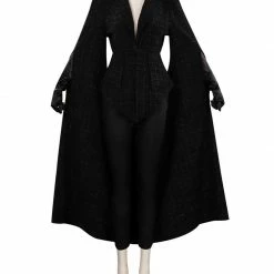 Auscosplay Movie Costume Cruella Cosplay Costume Black Outfit
