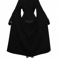 Auscosplay Movie Costume Cruella Cosplay Costume Black Outfit