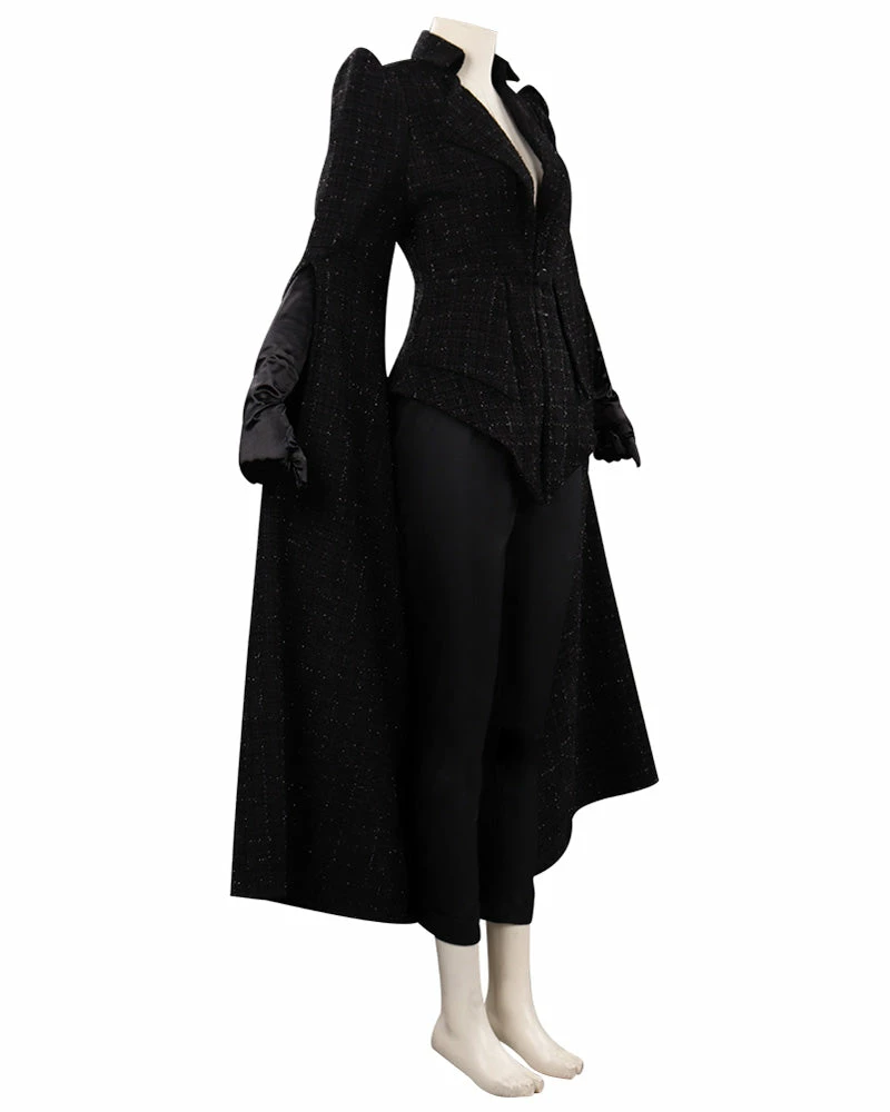 Auscosplay Movie Costume Cruella Cosplay Costume Black Outfit 5 Auscosplay Movie Costume Cruella Cosplay Costume Black Outfit