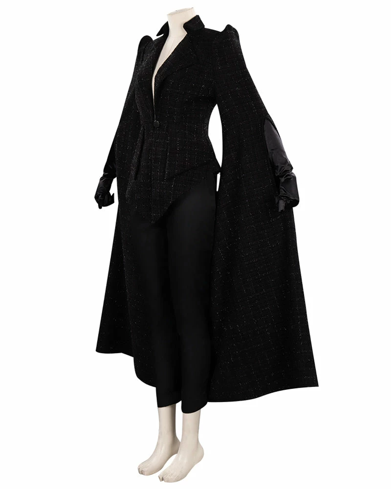 Auscosplay Movie Costume Cruella Cosplay Costume Black Outfit 6 Auscosplay Movie Costume Cruella Cosplay Costume Black Outfit
