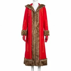 Auscosplay The Christmas Chronicles 2 Mrs. Claus Cosplay Costume Women Coat