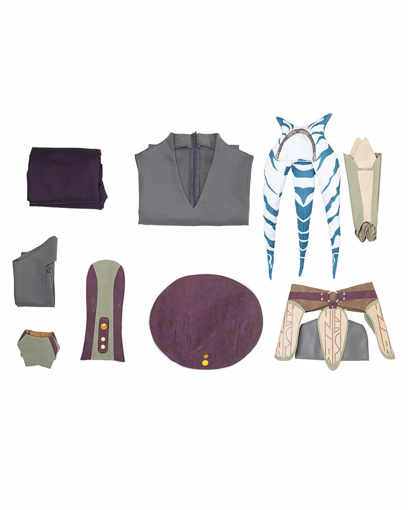 Auscosplay Movie Costume Star Wars Rebels Ahsoka Tano Cosplay Costume 7 Auscosplay Movie Costume Star Wars Rebels Ahsoka Tano Cosplay Costume