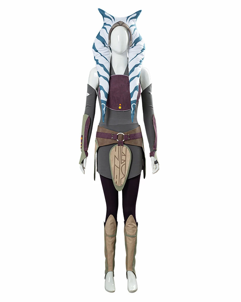 Auscosplay Movie Costume Star Wars Rebels Ahsoka Tano Cosplay Costume 3 Auscosplay Movie Costume Star Wars Rebels Ahsoka Tano Cosplay Costume