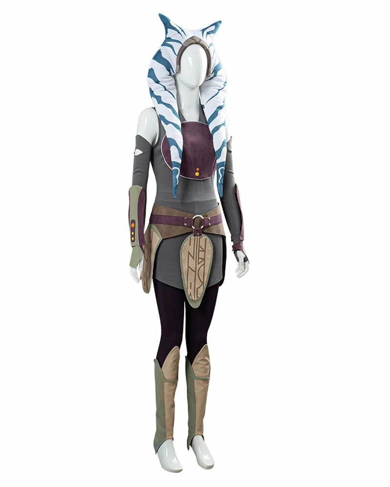 Auscosplay Movie Costume Star Wars Rebels Ahsoka Tano Cosplay Costume 5 Auscosplay Movie Costume Star Wars Rebels Ahsoka Tano Cosplay Costume