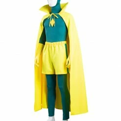 Auscosplay Wanda Vision Vision Cosplay Costume Jumpsuit Cloak 10 Auscosplay Wanda Vision Vision Cosplay Costume Jumpsuit Cloak