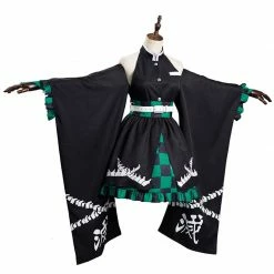 Auscosplay Demon Slayer Tanjiro Kamado Cosplay Costume Female Dress