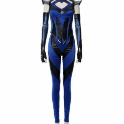 Auscosplay MK11 Kitana Cosplay Costume Mortal Kombat 11 Scorpion Outfit