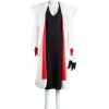 Auscosplay Movie Costume Cruella De Vil Dress Cosplay Costume Outfits 2 Auscosplay Movie Costume Cruella De Vil Dress Cosplay Costume Outfits