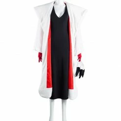 Auscosplay Movie Costume Cruella De Vil Dress Cosplay Costume Outfits
