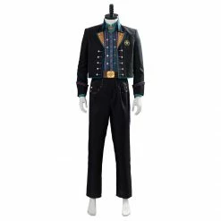 Auscosplay Movie Costume Prince Kristoff Costume Cospaly Black Outfit