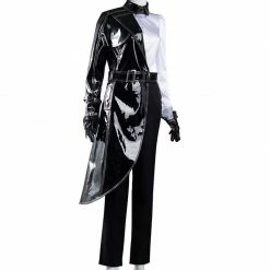 Auscosplay Cruella Cosplay Costume Black White Outfits Movie Costume