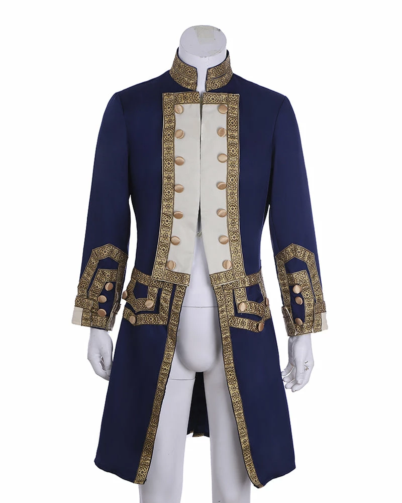 Auscosplay Mens 18th Century Tuxedo Royal Military Costume Colonial Jacket Medieval Renaissance Costumes 9 Auscosplay Mens 18th Century Tuxedo Royal Military Costume Colonial Jacket Medieval Renaissance Costumes