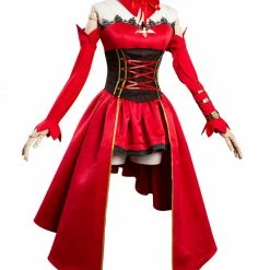 Auscosplay Takt Op Destiny Cosplay Costume Red Dress 11 Auscosplay Takt Op Destiny Cosplay Costume Red Dress
