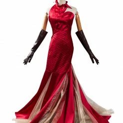 Auscosplay Cruella Red Dress Cruella De Vil Cosplay Costume