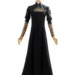 Auscosplay Witcher Yennefer Cosplay Costume Black Dress