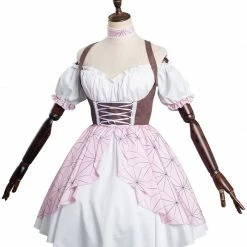 Auscosplay Anime Costume Demon Slayer Kamado Nezuko Cosplay Costume Female Dress