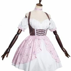 Auscosplay Anime Costume Demon Slayer Kamado Nezuko Cosplay Costume Female Dress