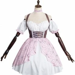 Auscosplay Anime Costume Demon Slayer Kamado Nezuko Cosplay Costume Female Dress
