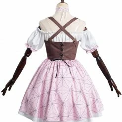 Auscosplay Anime Costume Demon Slayer Kamado Nezuko Cosplay Costume Female Dress
