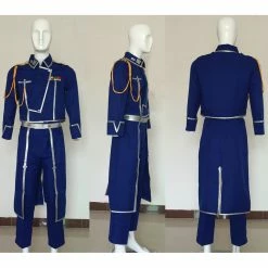 Auscosplay Anime Costume Fullmetal Alchemist Colonel Roy Mustang Military Cosplay Costume