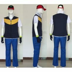 Auscosplay Pokemon Ash Ketchum Cosplay Costume Full Oufit Anime Costume