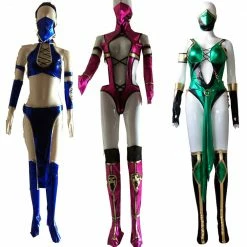Auscosplay Mortal Kombat Kitana Jade Mileena Sexy Version Cosplay Costume