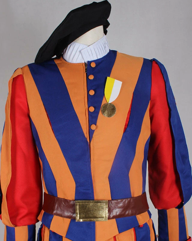 Auscosplay Switzerland Soldiers Costume Swiss Guard Uniform For Adult Men 9 Auscosplay Switzerland Soldiers Costume Swiss Guard Uniform For Adult Men