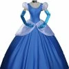 Auscosplay Fairy Tale Cinderella Princess Dress Cosplay Costume For Adult