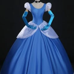 Auscosplay Fairy Tale Cinderella Princess Dress Cosplay Costume For Adult
