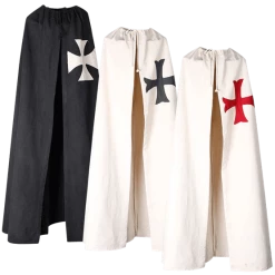 Auscosplay Carl Canvas Crusader Halloween Cape/Cloak For Men/Women Anime Costume