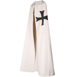 Auscosplay Carl Canvas Crusader Halloween Cape/Cloak For Men/Women Anime Costume