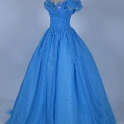 Auscosplay Princess Cinderella Dress Cosplay Costume Prince & Princess Costume
