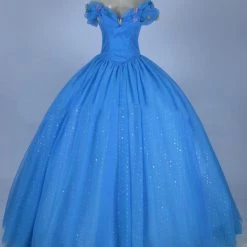 Auscosplay Princess Cinderella Dress Cosplay Costume Prince & Princess Costume