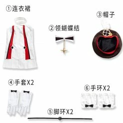 Auscosplay Genshin Impact Klee Cosplay Costume Dress Genshin Impact Cosplay 12 Auscosplay Genshin Impact Klee Cosplay Costume Dress Genshin Impact Cosplay