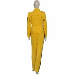 Auscosplay Kill Bill The Bride Cosplay Costume Yellow Jumpsuits Movie Costume