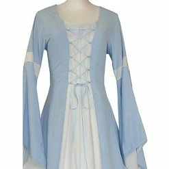 Auscosplay Womans Medieval Renaissance Costume Victorian Light Blue Dress Medieval Renaissance Costumes